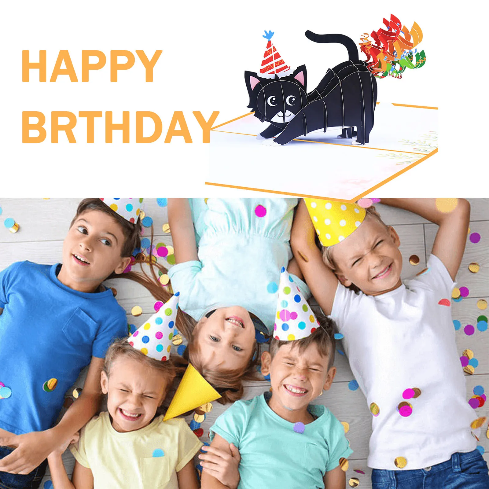 Envelopes Greeting Cards 5x7 Inches Birthday Card Black Cat Envelope Postcards Environmentally Explosive Laughter