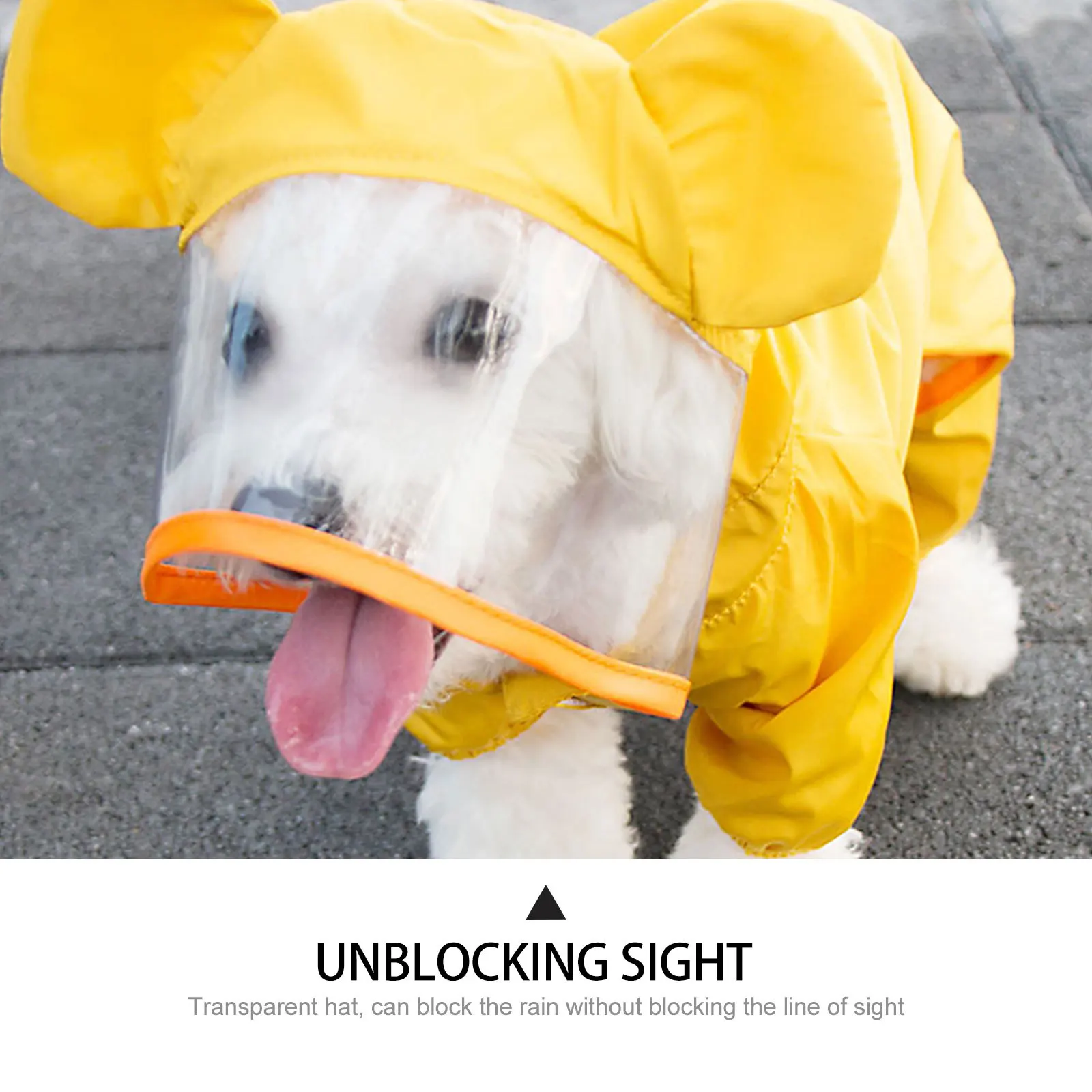 

Dog Raincoat Waterproof Hooded Jacket Lightweight Packable Rain Gear Adjustable Straps For Pets Outdoor Rain Protection Pet