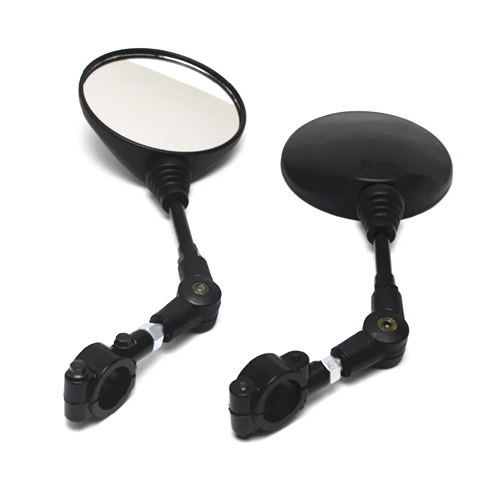 Universal Motorcycle Scooter Aluminum Alloy Handlebar Collapsible Round Shape Rearview Side Mirror Base Modified Accessories