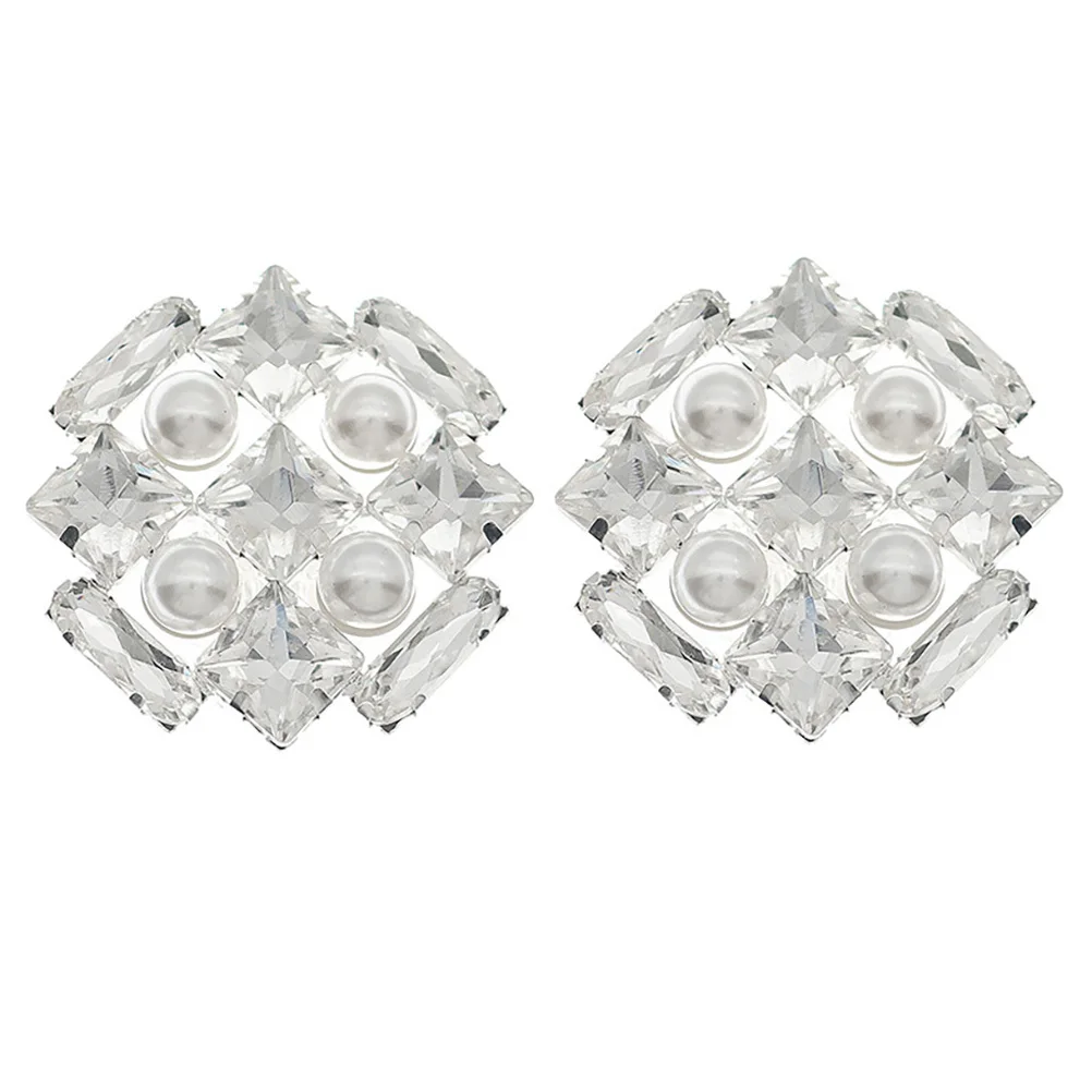 

1 Pair Shoe Buckle Accessories Rhinestone Decorative Clip For Wedding High Heels Flat Shoes Dress Shoe Jewelry Charms Banquet