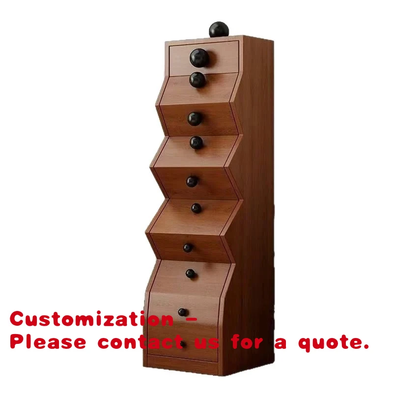 custom.OEM ODM Manufacture Modern Space Saving Tall Narrow Drawer Cabinet Multi-functional Special Bedroom Storage Chest Home Ho