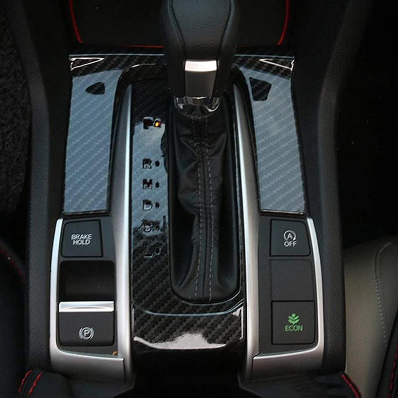 

# Накладка на раму панели переключения передач 210L для Honda Civic 10th 2016-2019 (углеродное волокно)