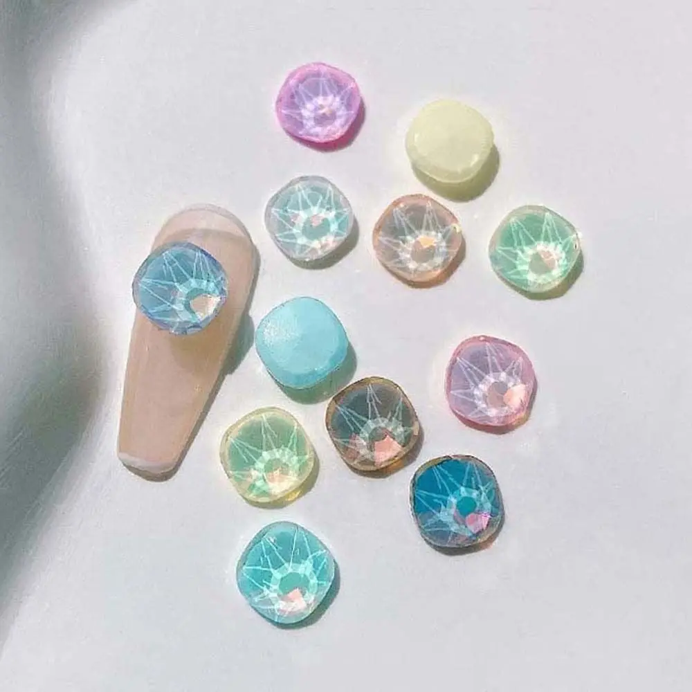 

Japanese Aurora Decorations Nail Decorations Love Heart Macaroon Color Nail Jewelry Rhombic Stars Manicure for Women