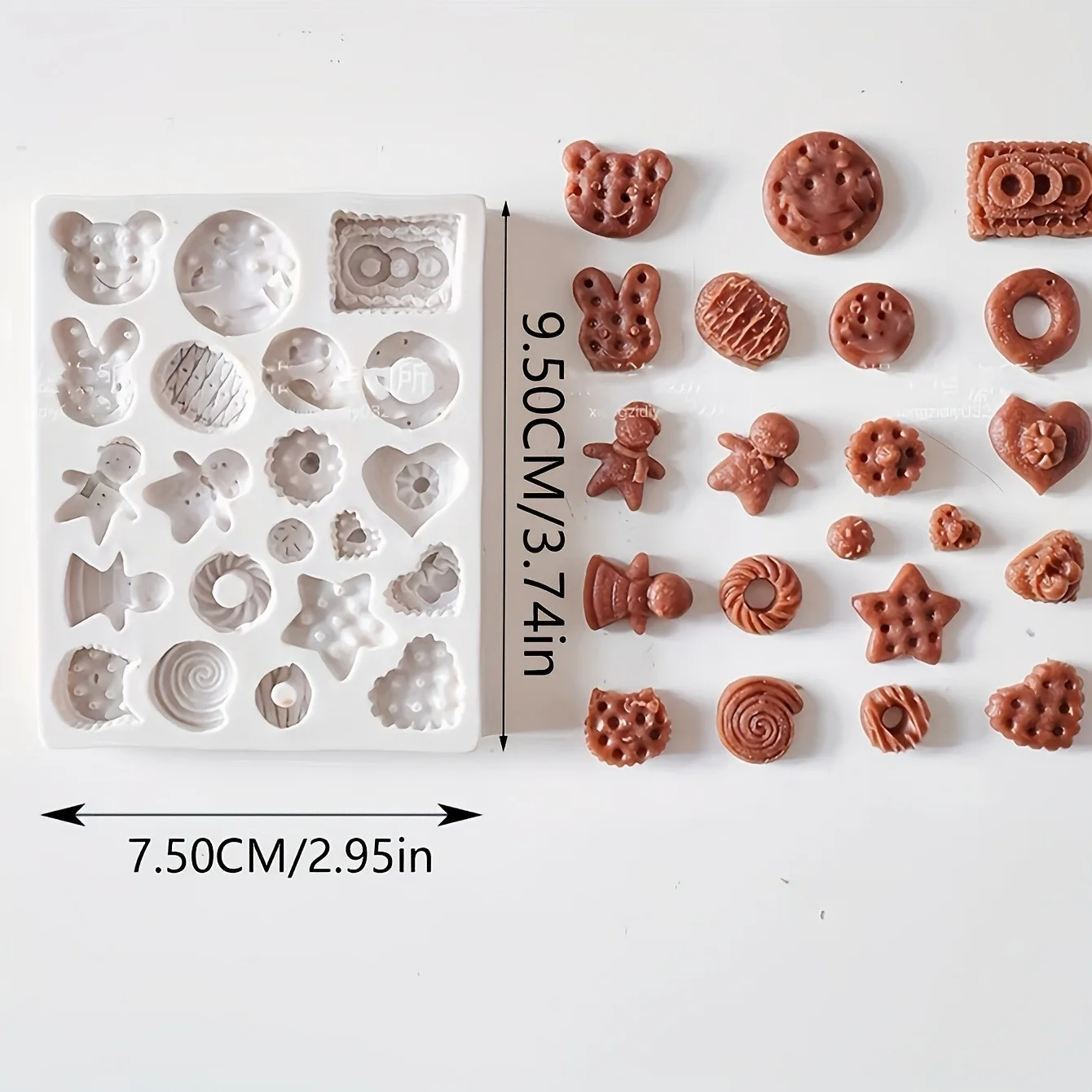 3 Silicone Chocolate Biscuit Mold Sets, Mini DIY Handmade Jewelry Casting Tools, Simulate Biscuit Pendants, Aromatherapy Candle