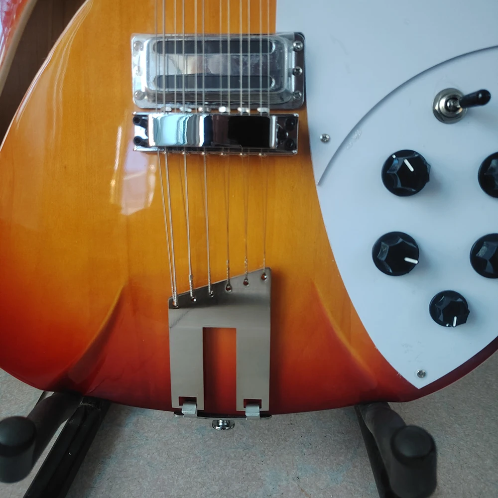 Ri ckenbaker electric guitar in stock, , round headed stainless steel frets, high-end drawstring plate, fast delivery view 3