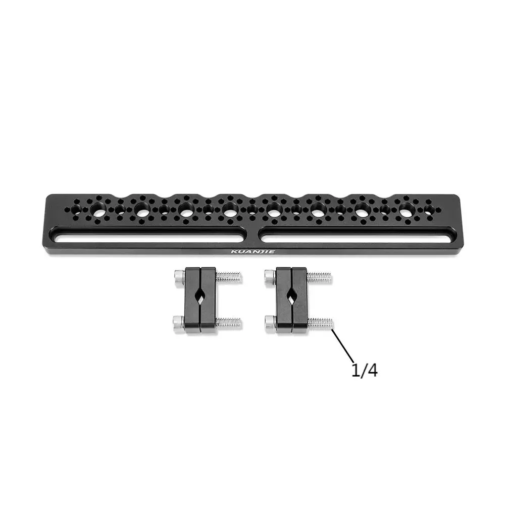 Automotive interior quick release panel Used for installing cheese board camera cage on guide rail block, 1/4 inch 3/8 inch poro