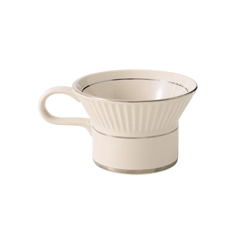 Luxury Ceramic Coffee Cup Dish Nordic Home Makeup Coffee Cup Set High Beauty Afternoon Tea Cup Water Cup view 5
