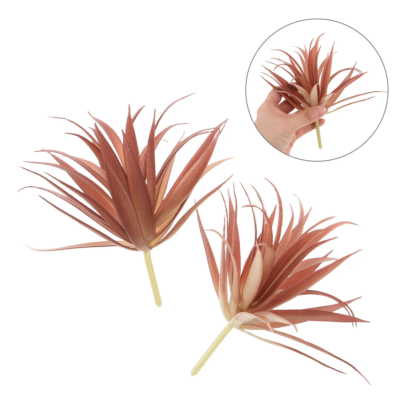 

2pcs Artificial Succulent Plants Unpotted Mini Indoor Desktop Decor Simulation Greenery Bonsai Faux Plants For Home Office