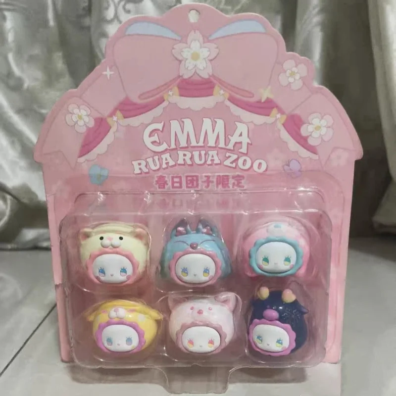 

Emma Rua Rua Zoo Series Blind Box Limited Edition Cute Beans 6pcs/Set Ornament Mystery Box Desktop Decor Toys Gift For Fans
