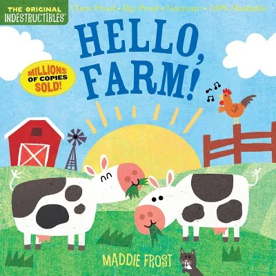Children's Picture and Board Book Indestructibles: Hello, Farm! (Novelty Book) - by for Shared Reading and Early Learning