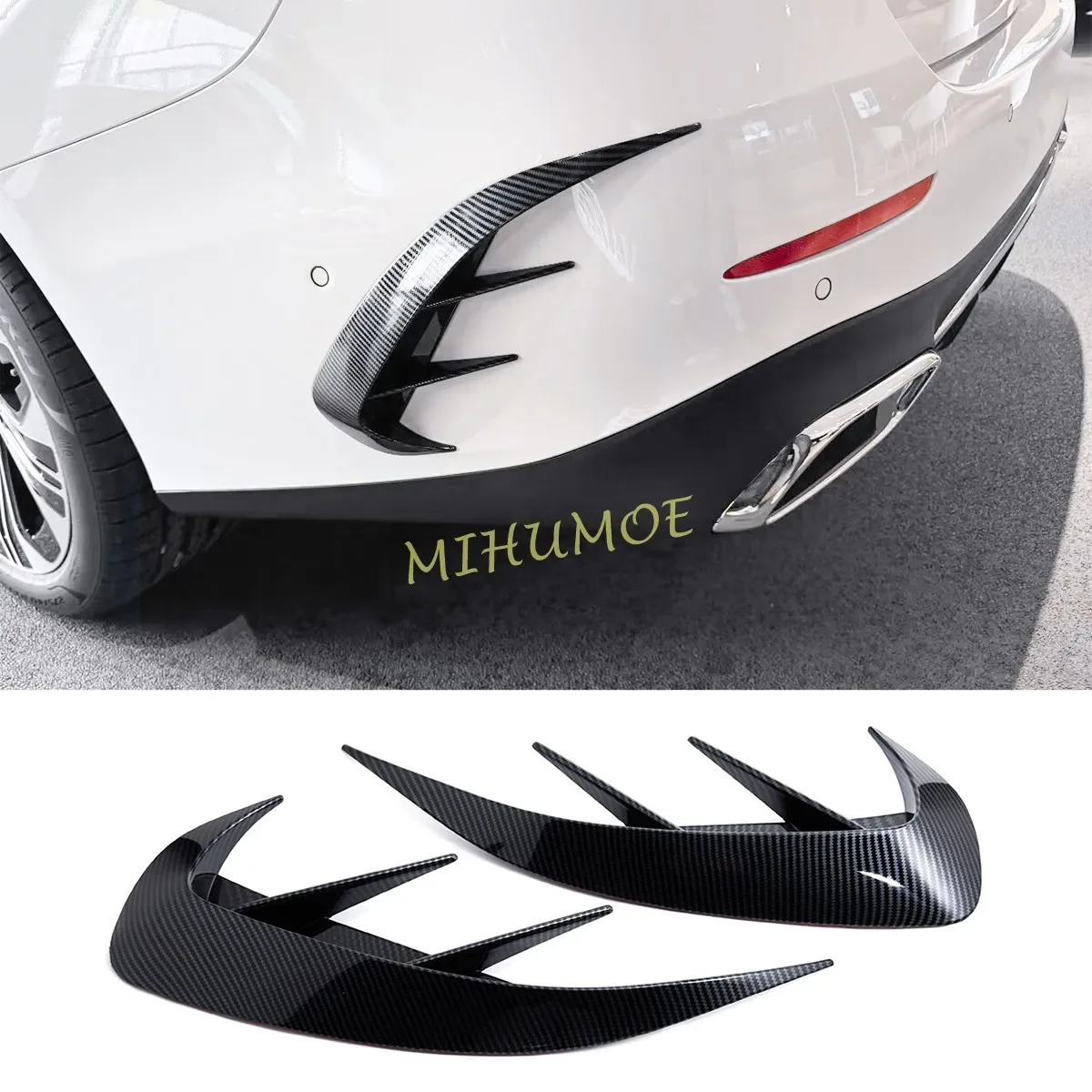 

For Mercedes-Benz E-Class E350 E450 E53 AMG Sedan W214 2024 2025 Car Rear Bumper Spoiler Air Vent Trim Side Covers Carbon Fiber