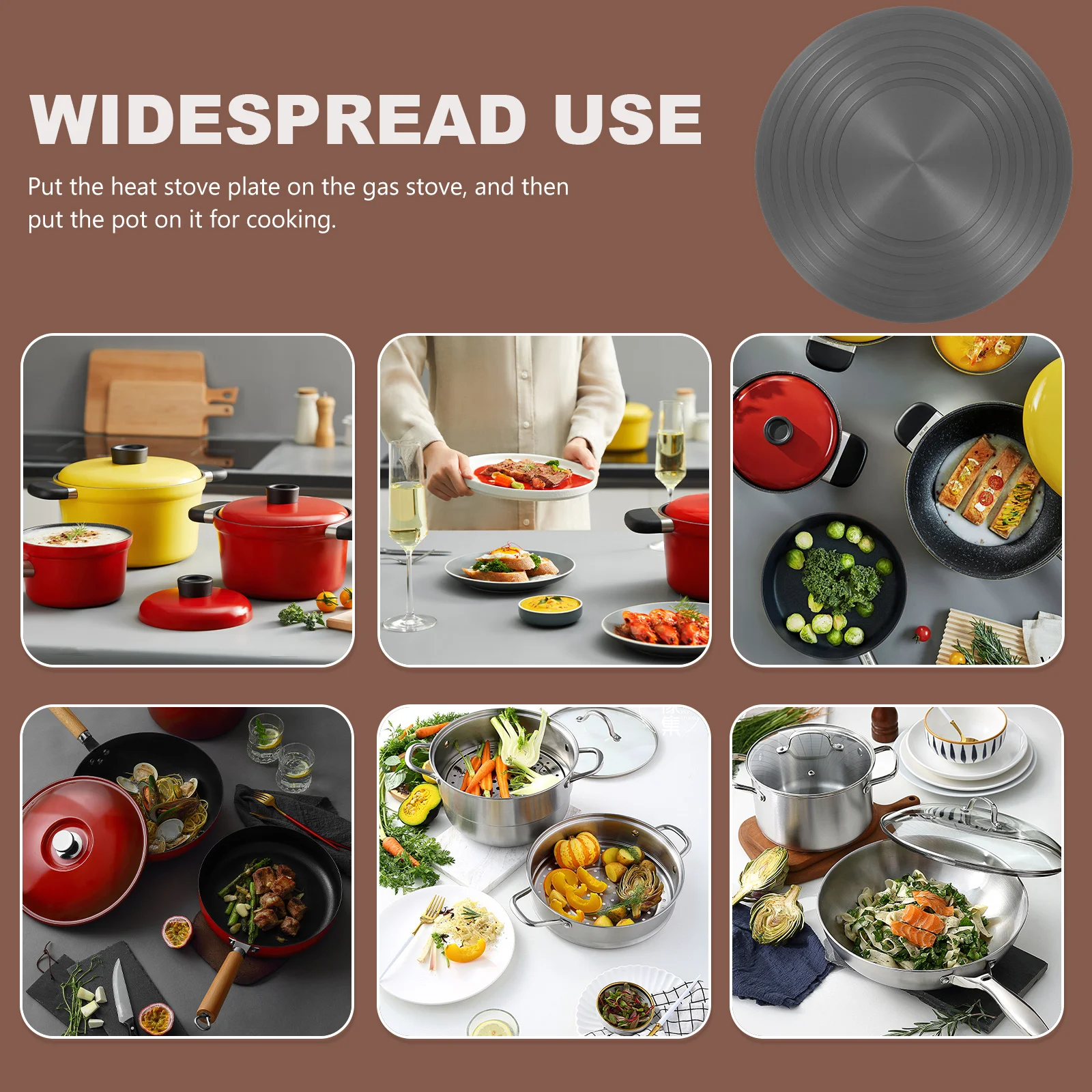 

Heat Diffuser Plate for Gas Stove Aluminum Alloy Stove Cooker Plate Thermal Transfer Kitchen Essential for Thawing Steaks