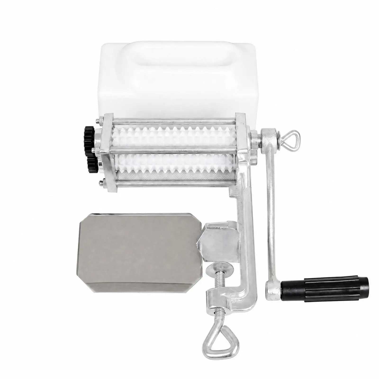 Hand Crank Meat Tenderizer with Guard Cover Tabletop Mount Manual Meat Tenderizer Machine Easy to Clean Kitchen Tool for Home