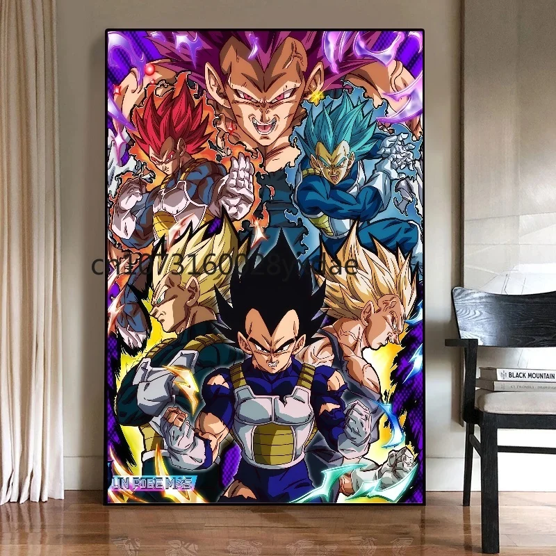 キャンバスアート壁ドラゴンボール悟空絵画ギフト漫画のキャラクター画像ぶら下げ子供アクションフィギュア現代リビングルームのポスター