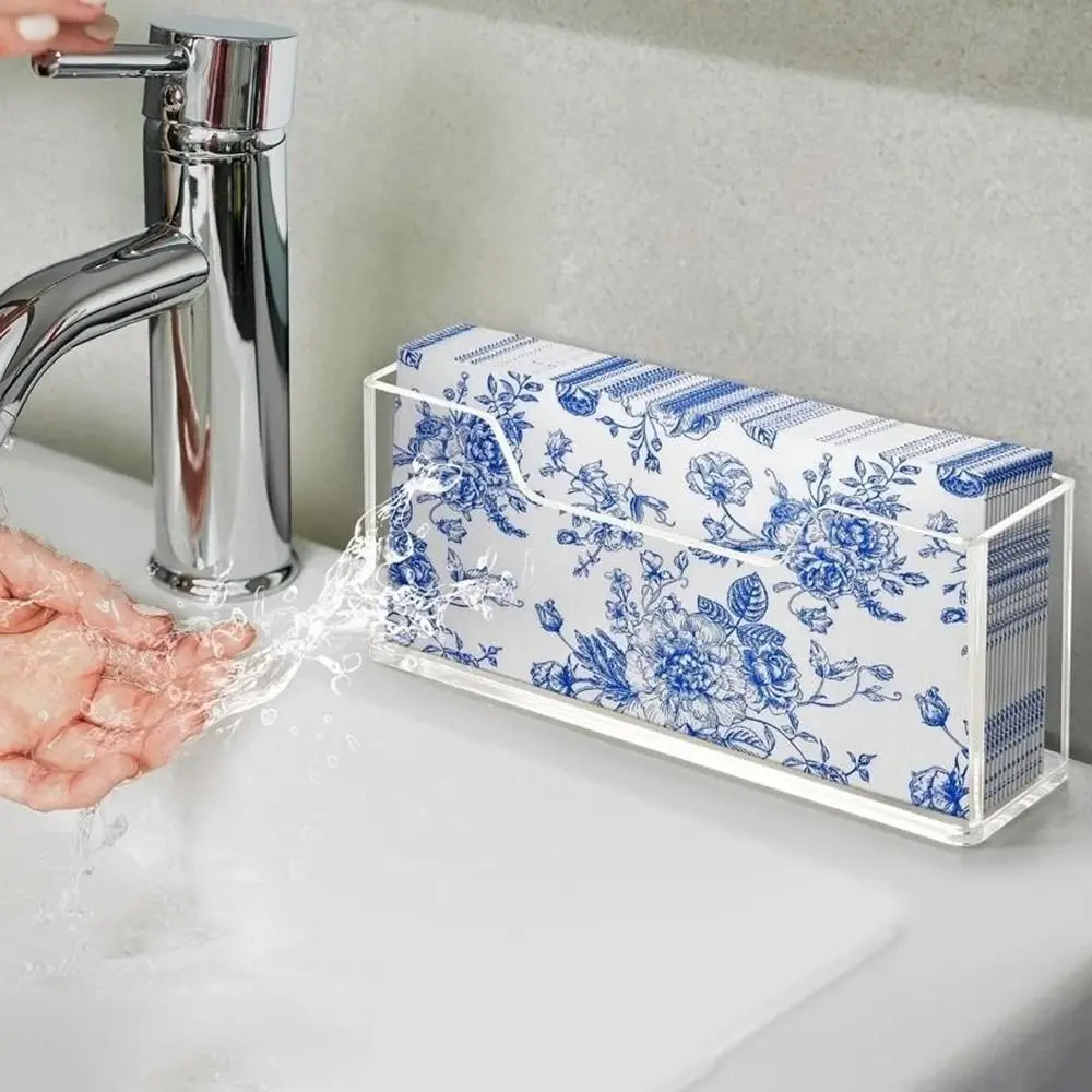 

Standing Acrylic Napkin Holder Table Decor Clear Tissue Dispense Vertical Storage Organizer Transparent Storage Box For Guest
