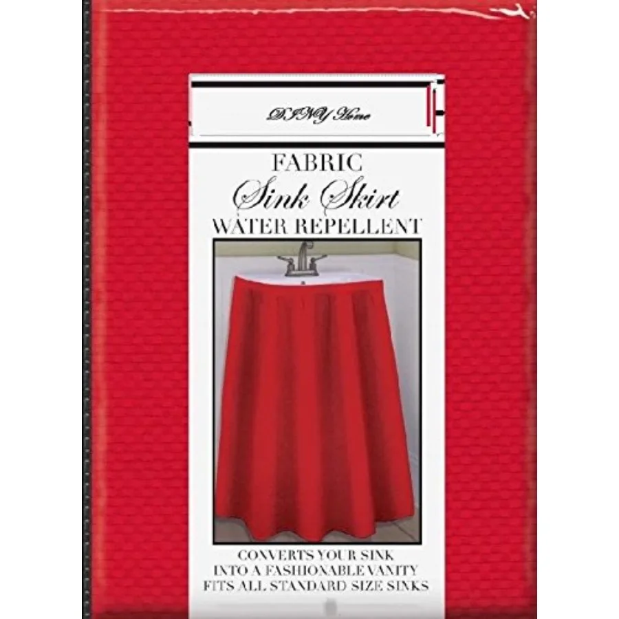 

DI Home and Style Fabric Sink Skirt Mosaic Stitch Red