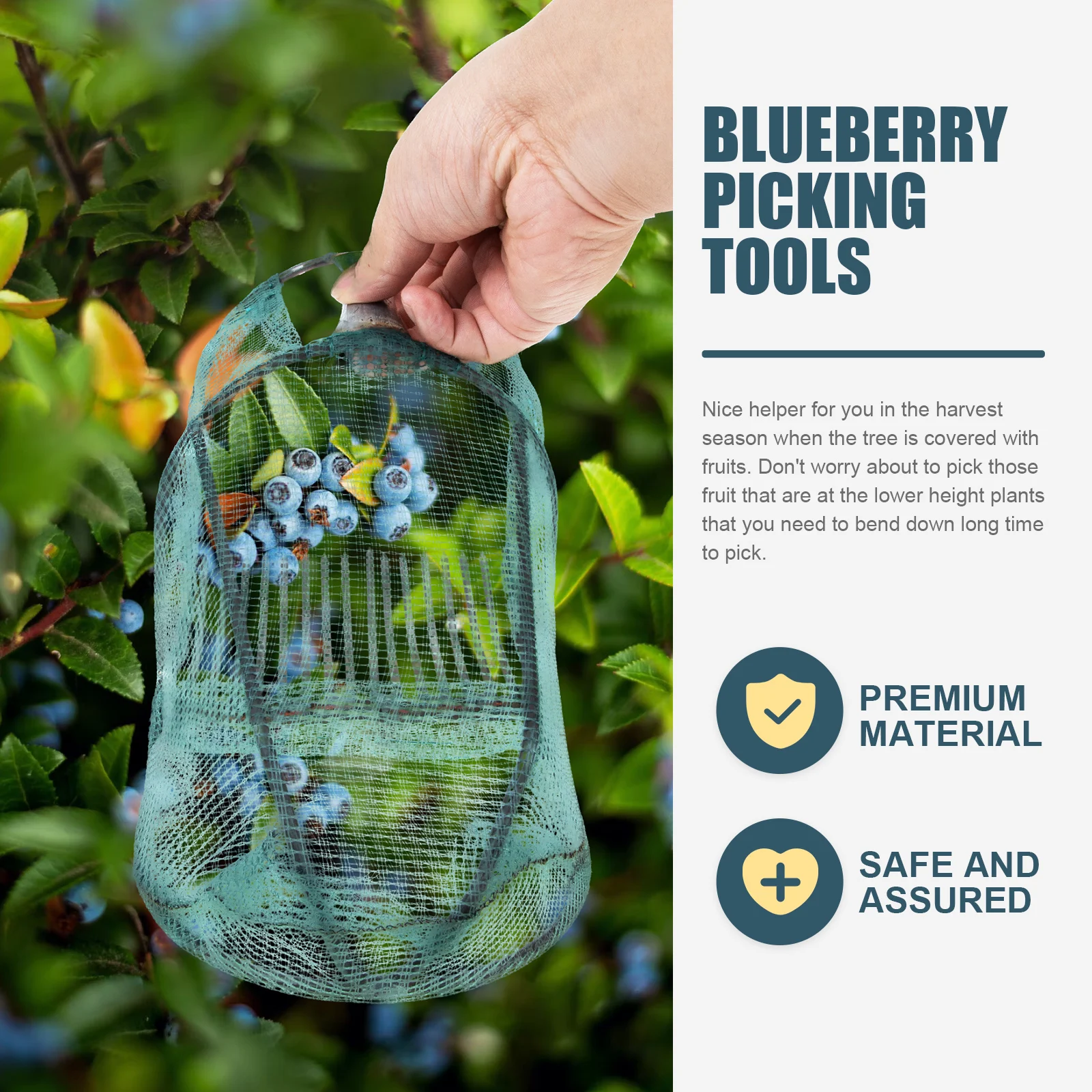 

Portable Blueberry Fruit Picker Garden Orchard Cage Labor Saving Tool For Strawberries Berries Gardening Tools Berry Harvester