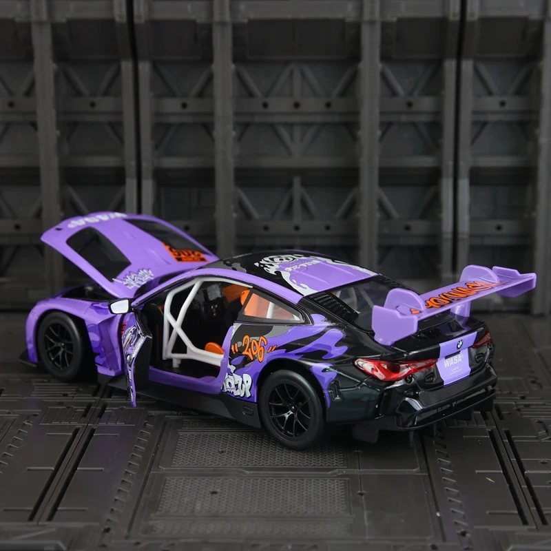

CCA 1:24 BMW M4 GT3 AUDI R8 LMS WASA Alloy Rally Car Model Car Ornament Collection Children's Toy Car rich details