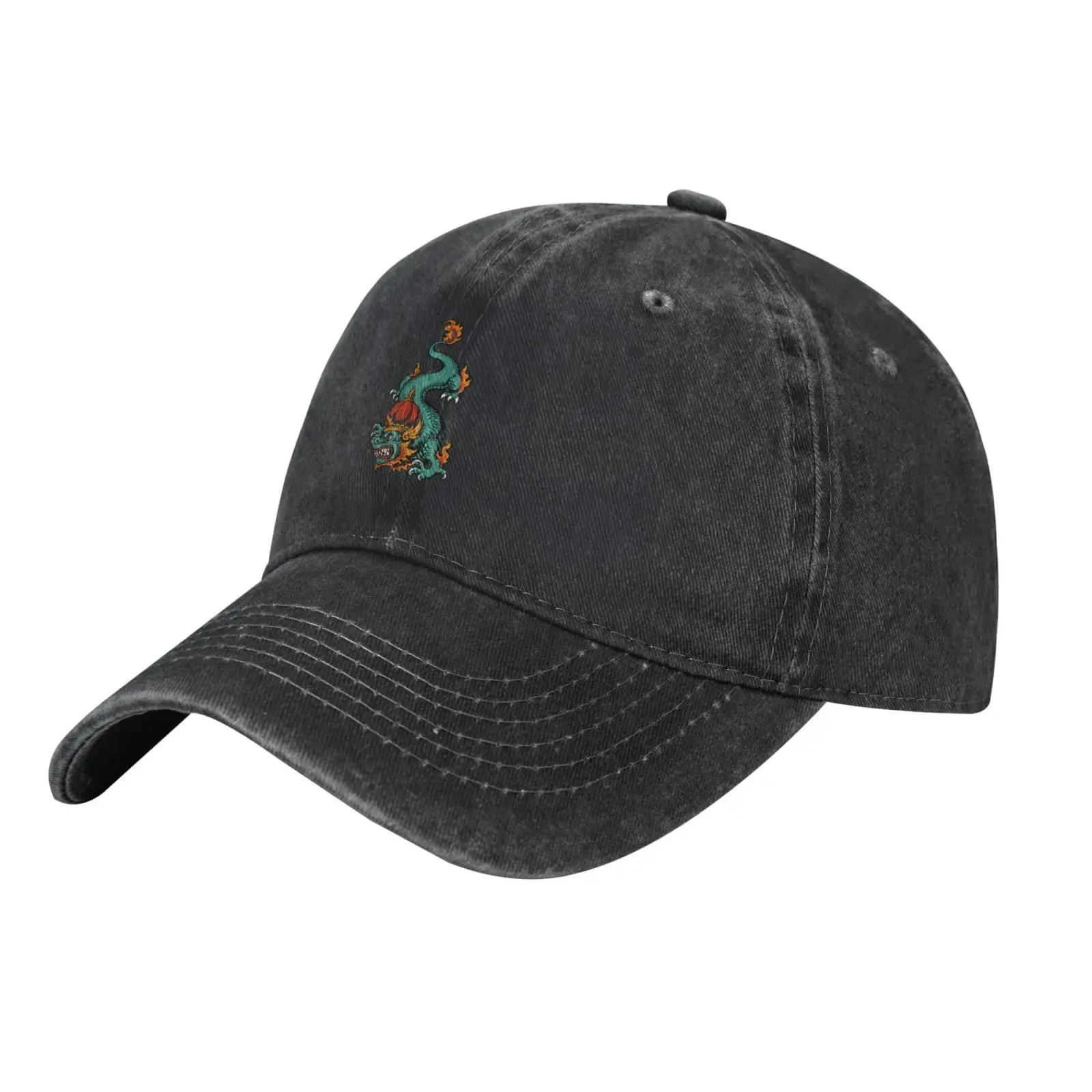 

Cool Dragons Baseball Cap Women Men Hat Vintage Cowboy Hats Trucker Sun Hat Black