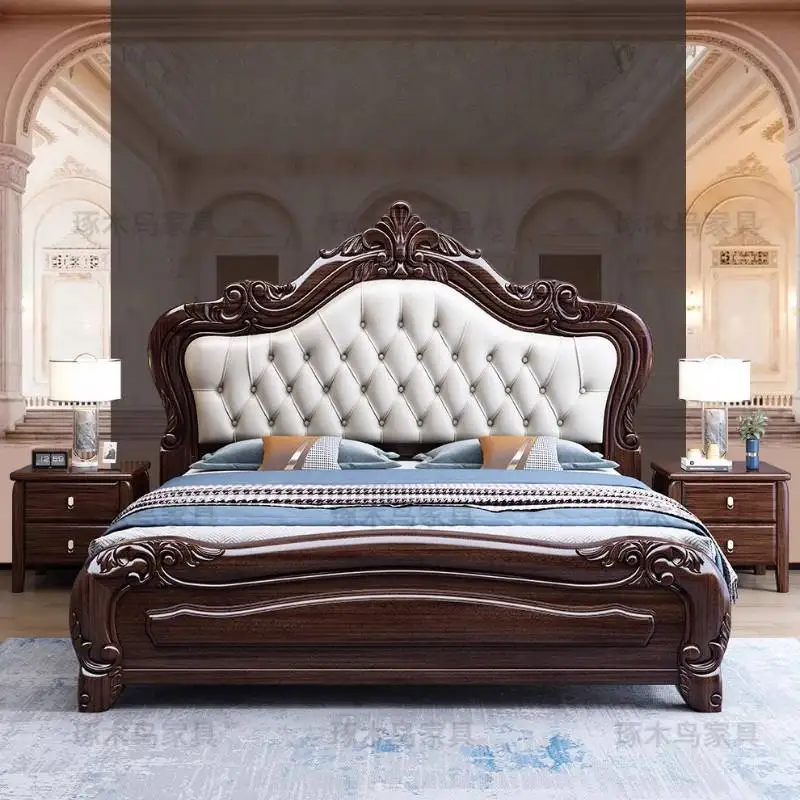 

Legs Board Wardrobe Double Bed Bedrooms Frame Air Storage Headboards Double Bed Household Luxury Camas De Dormitorio Furniture