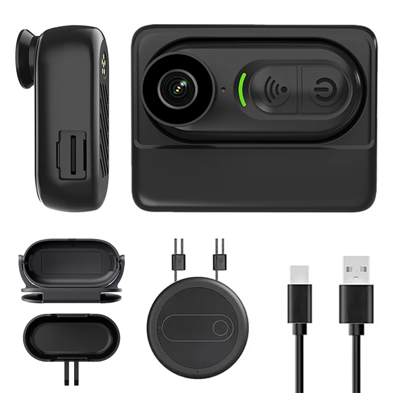 

Экшн-камера 4K с магнитным корпусом, портативная, размером с большой палец, для путешествий, спорта, велоспорта и активного отдыха, для приключений. Широкоугольный объектив 125°.