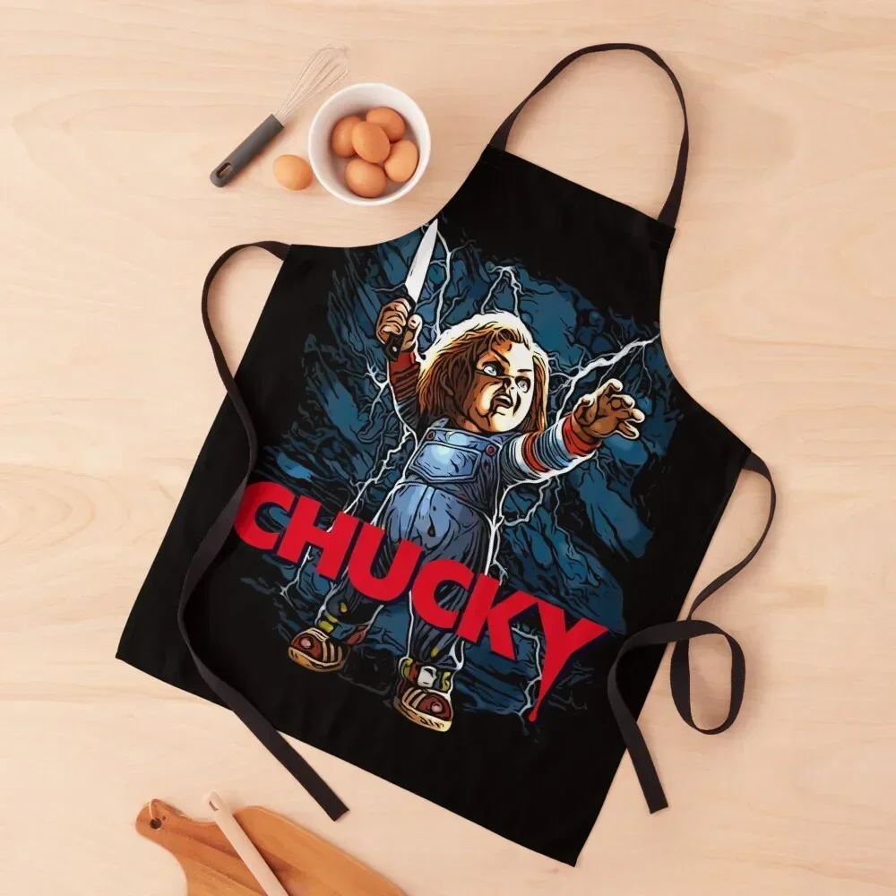 

Chucky Child's Play doll Apron christmas 2025 Christmas gift barber uniform kitchen item Apron