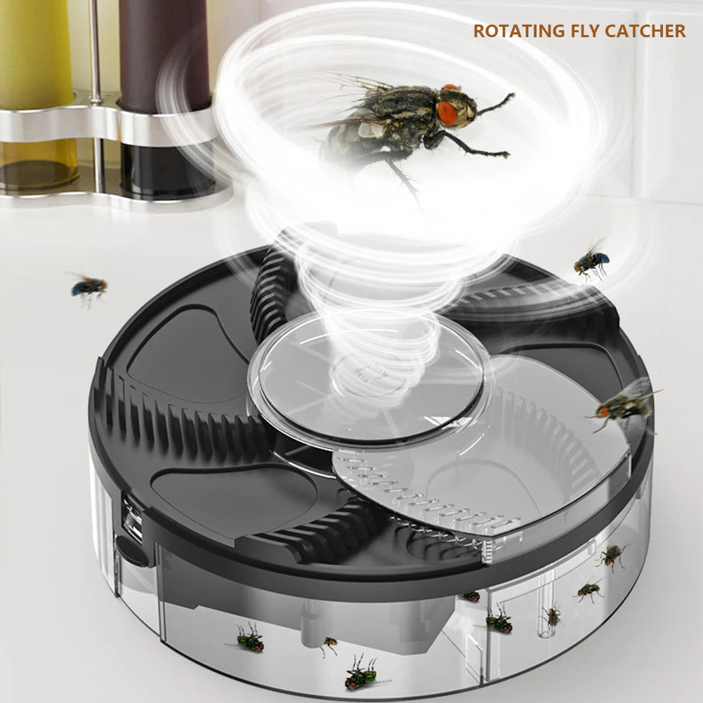 

Portable Flycatcher Household Automatic Pest Catcher Usb Rechargeable Flytrap Quiet Removable Indoor Insect Reject Home Kitchen