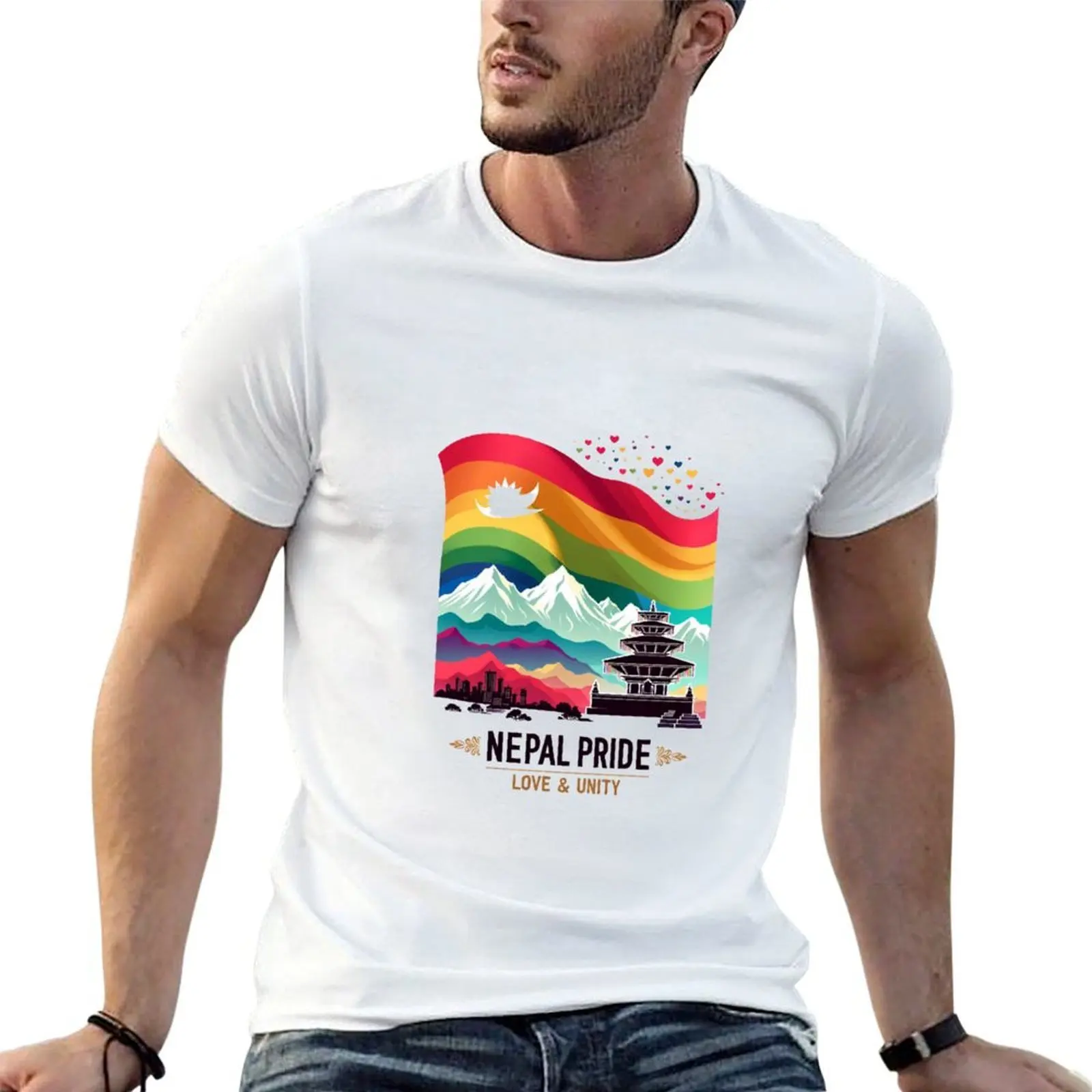 Nepal Pride T-Shirt Gym Exercise Short Sleeve T-Shirt