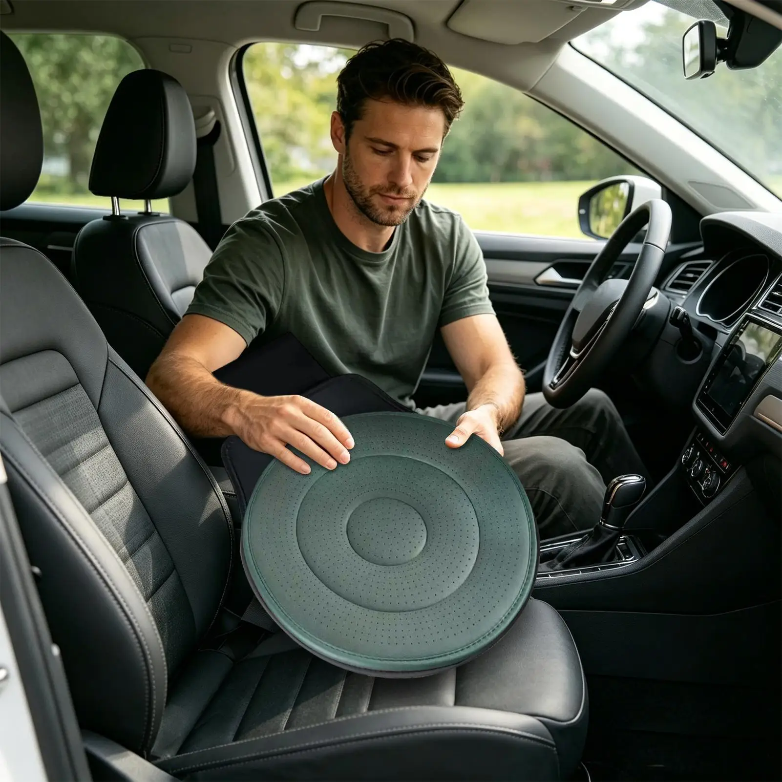 

Swivel Seat Cushion For Car 360 Degree Rotating Comfort Lightweight Breathable Pad Round Seat Cushion For Offices Airplane