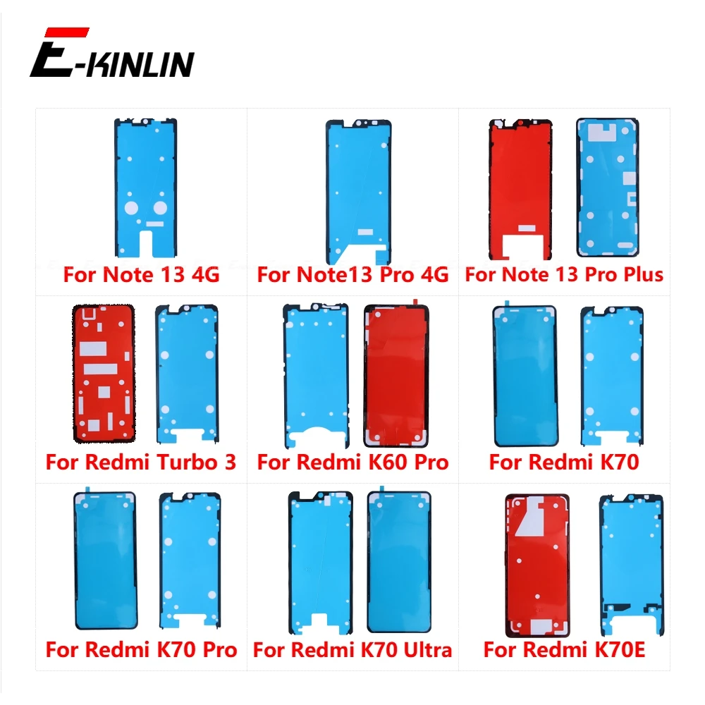 Back Cover LCD Display Screen Sticker Adhesive Glue Tape For Xiaomi Redmi Note 13 Pro Plus Turbo 3 K60 K70 Ultra K70E 4G