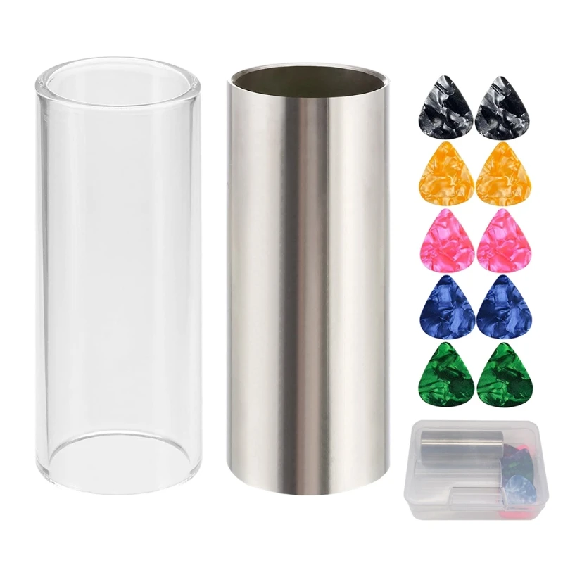 1 Glass Slides, 1 Stainless Steel Slide 10 Picks with 1 Plastic Storage Box