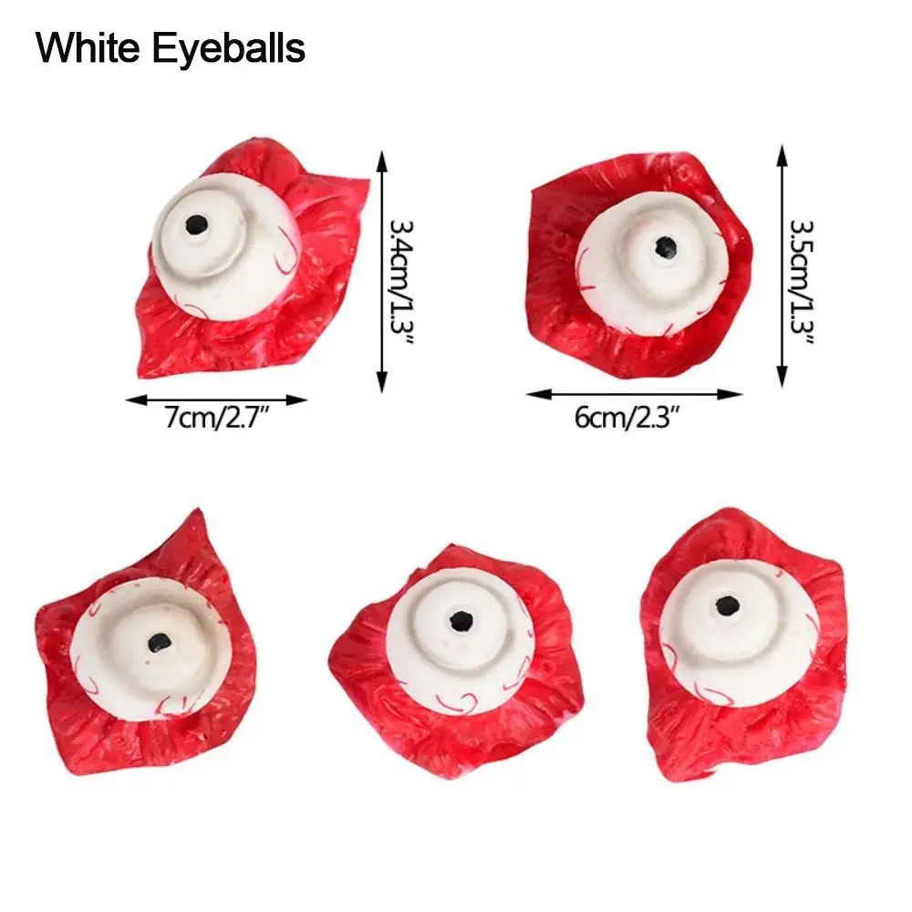 2Packs Latex Fake Body Organs Red Eyeball Broken Finger Eyeball Ear Broken Finger, Halloween Horror Props Happy Party Supplies