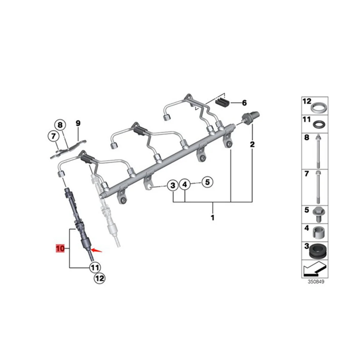 13647639994 0261500172 for BMW Z4 X3 X1 528I 328I 320I 228I 2.0 GDI Engine Injector