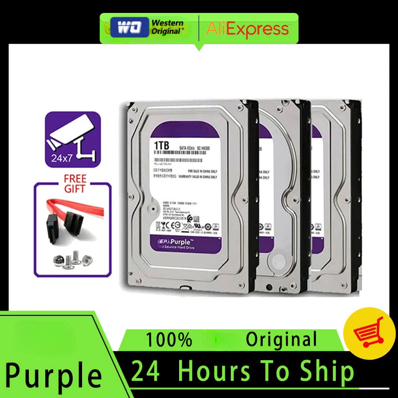 

Purple 4TB Surveillance Internal Hard Drive Disk 3.5" 64M Cache SATA III 6Gb/s 1TB 2TB 3TB HDD HD Harddisk for CCTV DVR NVR