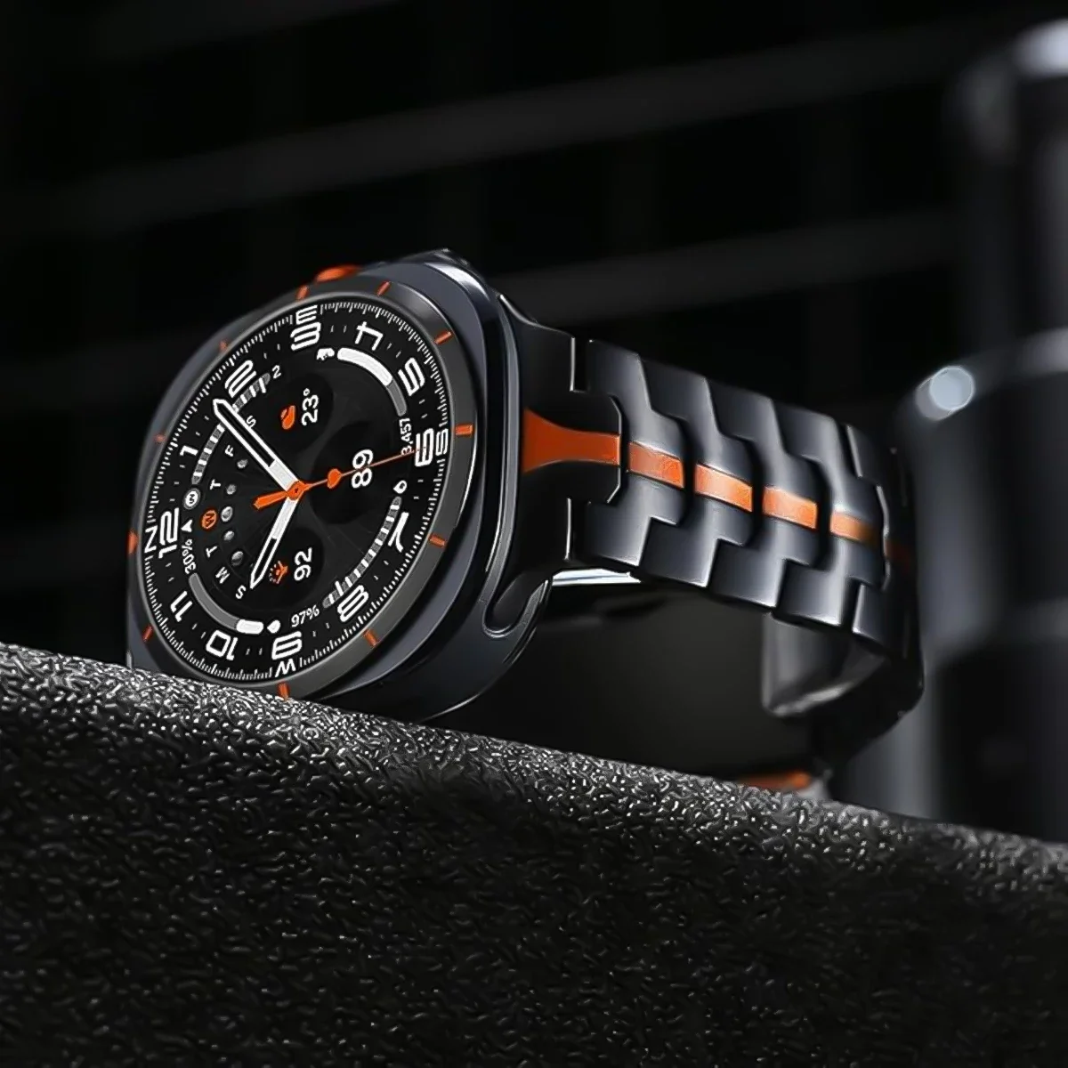 Титановый роскошный ремешок для Samsung Galaxy Watch Ultra 47 мм, ремешок для Samsung Ultra Galaxy 47 мм, мужской ремешок для часов Galaxy Ultra, браслет