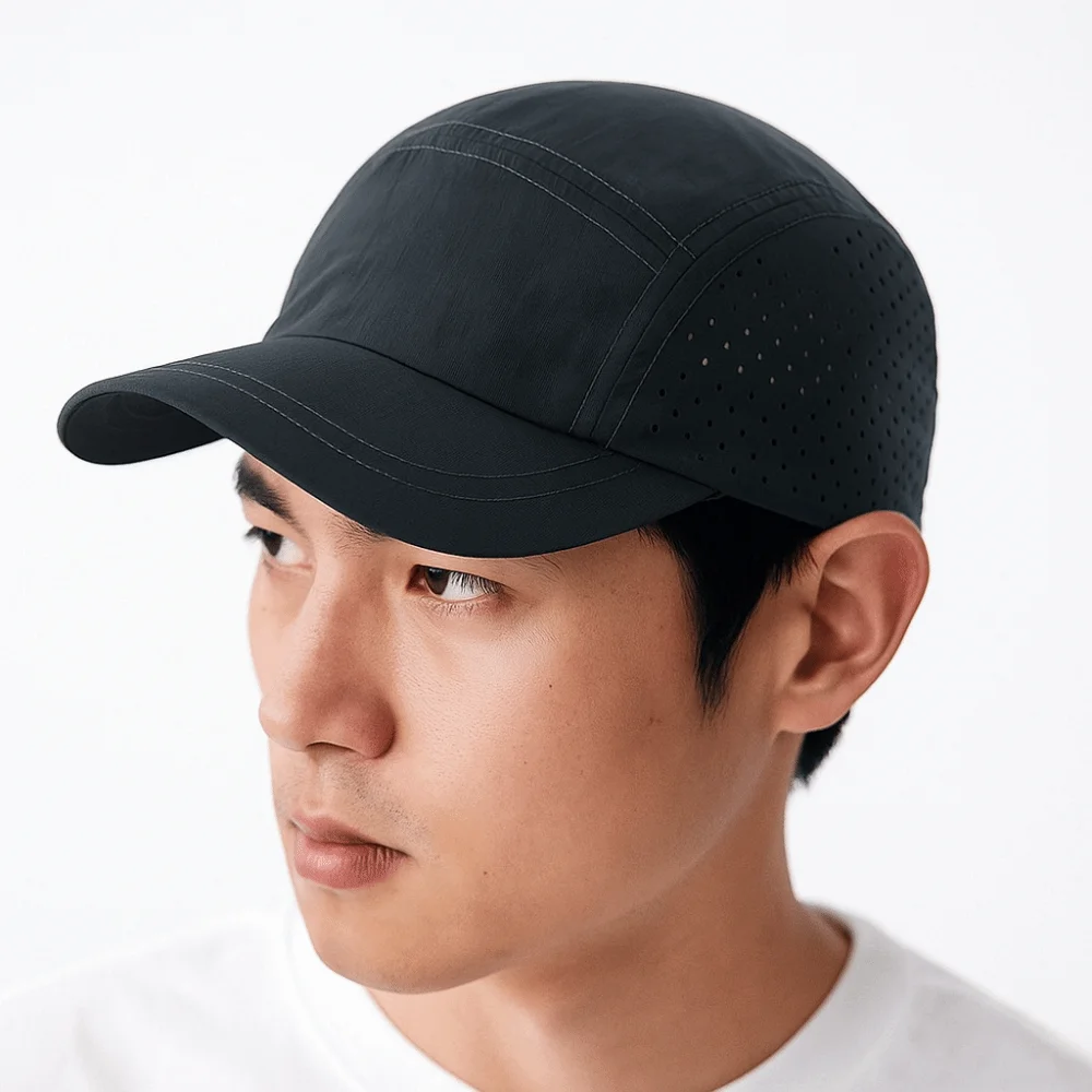 

Polyester Breathable Mesh Baseball Caps Short Brim Quick Drying Thin Sun Protection Hats Adjustable UV Protection