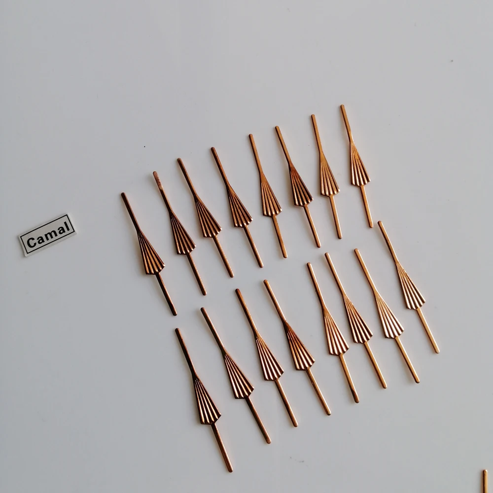 

Camal 100PCS 34mm/1.33inch Rose Gold Metal Arrow Connectors Pins For Crystal Prisms Beads Chandelier Pendant Lamp Lighting Parts