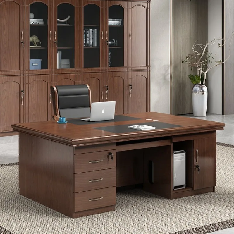 Office desk and chair combination Government office computer desk Double-sided table Paint paint table 1.4 meters 1.6 meters Sup