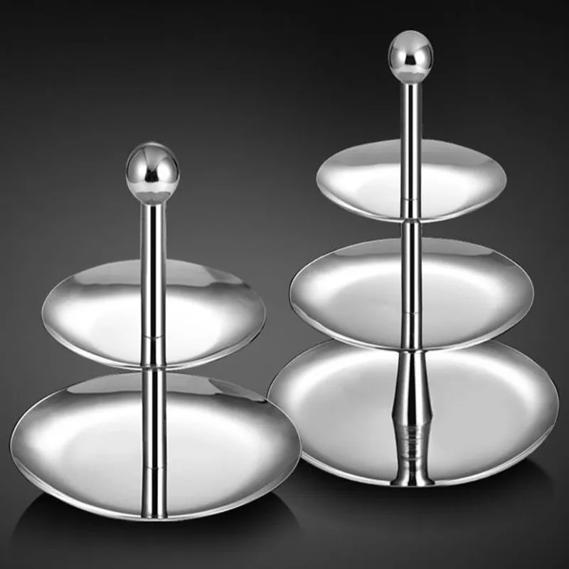 Multi Layer Snack Serving Bowl, Stainless Steel, European Stackable, Dry Fruit Tray, Nut, Dried Fruit Display, Storage Plate