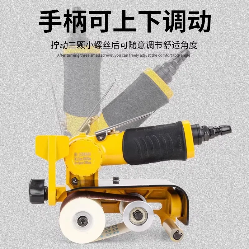 Taiwan Pneumatic Belt Sander Micro Grinding and Polishing Machine Belt Grinder Industrial-Grade Multi-Functional Denim Brushing Machine