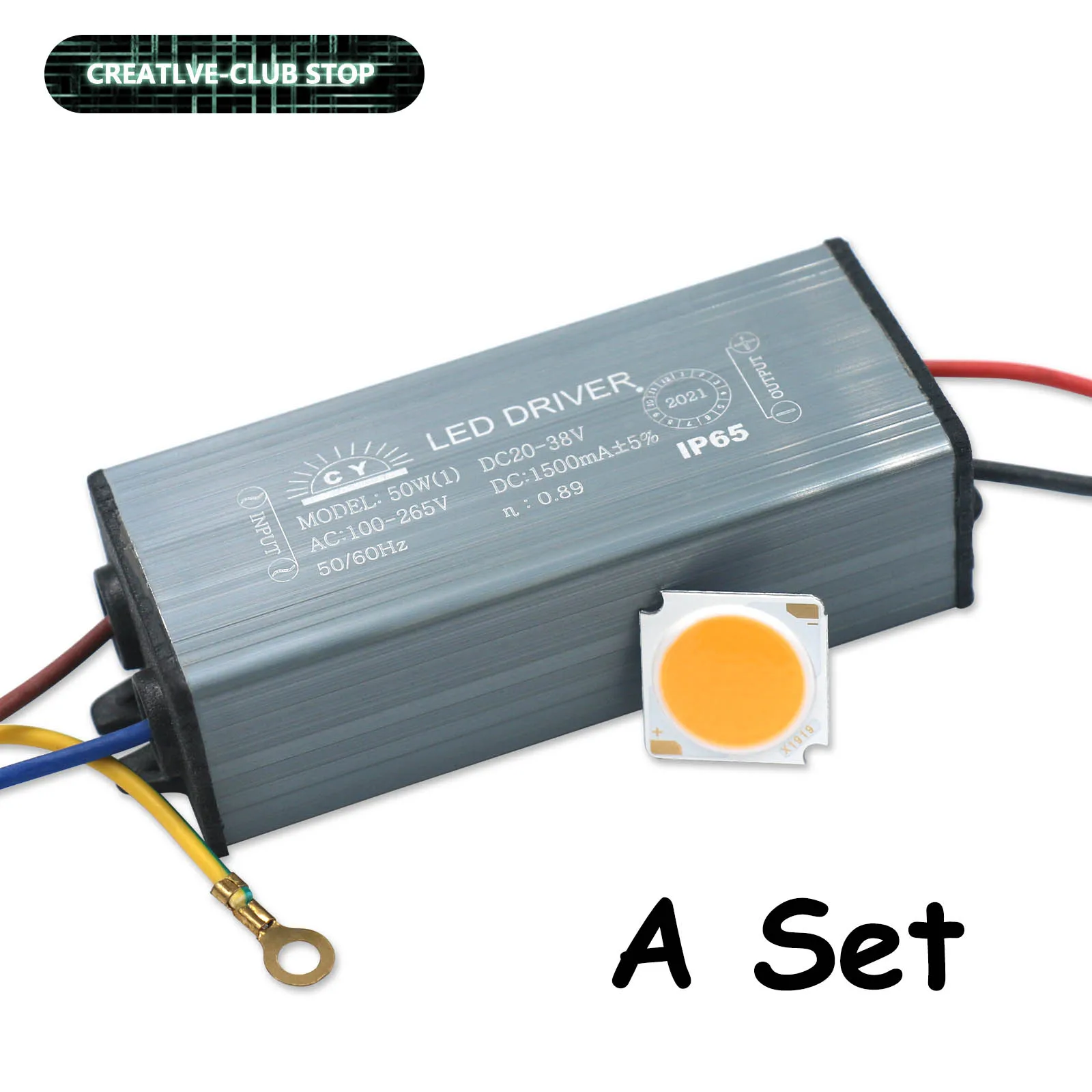 Zestaw diod LED 10W 20W 30W 50W z chipem Bridgelux i sterownikiem LED IP65 CRI≥90 19MM do samodzielnego montażu reflektorów LED i downlightów