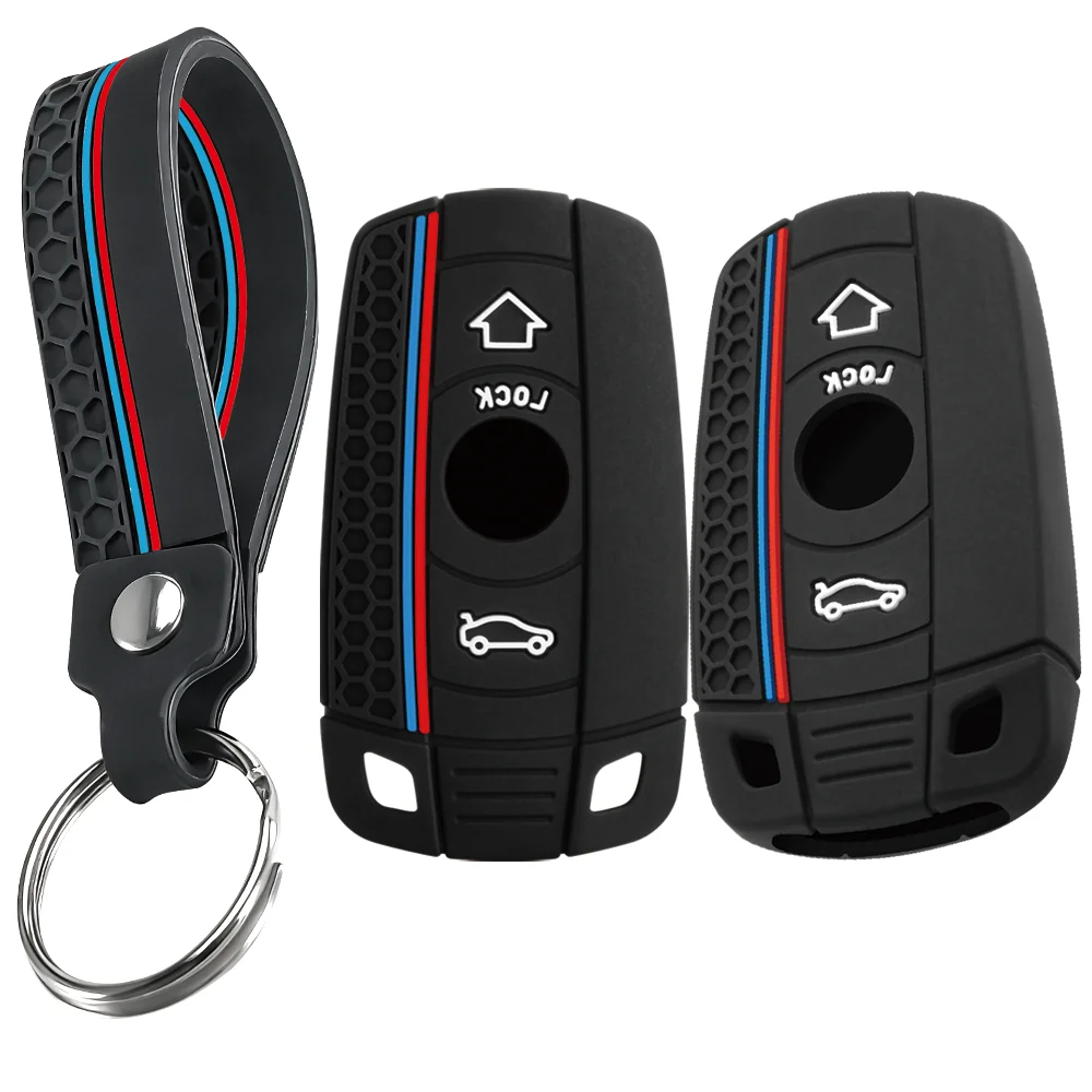 New Sale Silicone Car Key Case Key Chain For BMW E60 E61 E70 E81 E87 E90 E91 E92 X1 X5 X3 1 3 5 6 Series Z4 Keychain Accessories