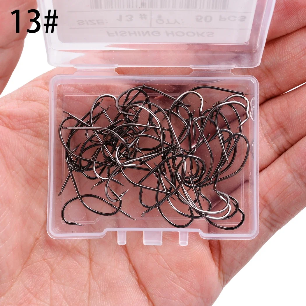 50pcs High Carbon Steel Fishing Hook Maruseigo Fishhooks Durable Pesca Jig Head Fishing Hooks Flat head Carp Fishing Tackle