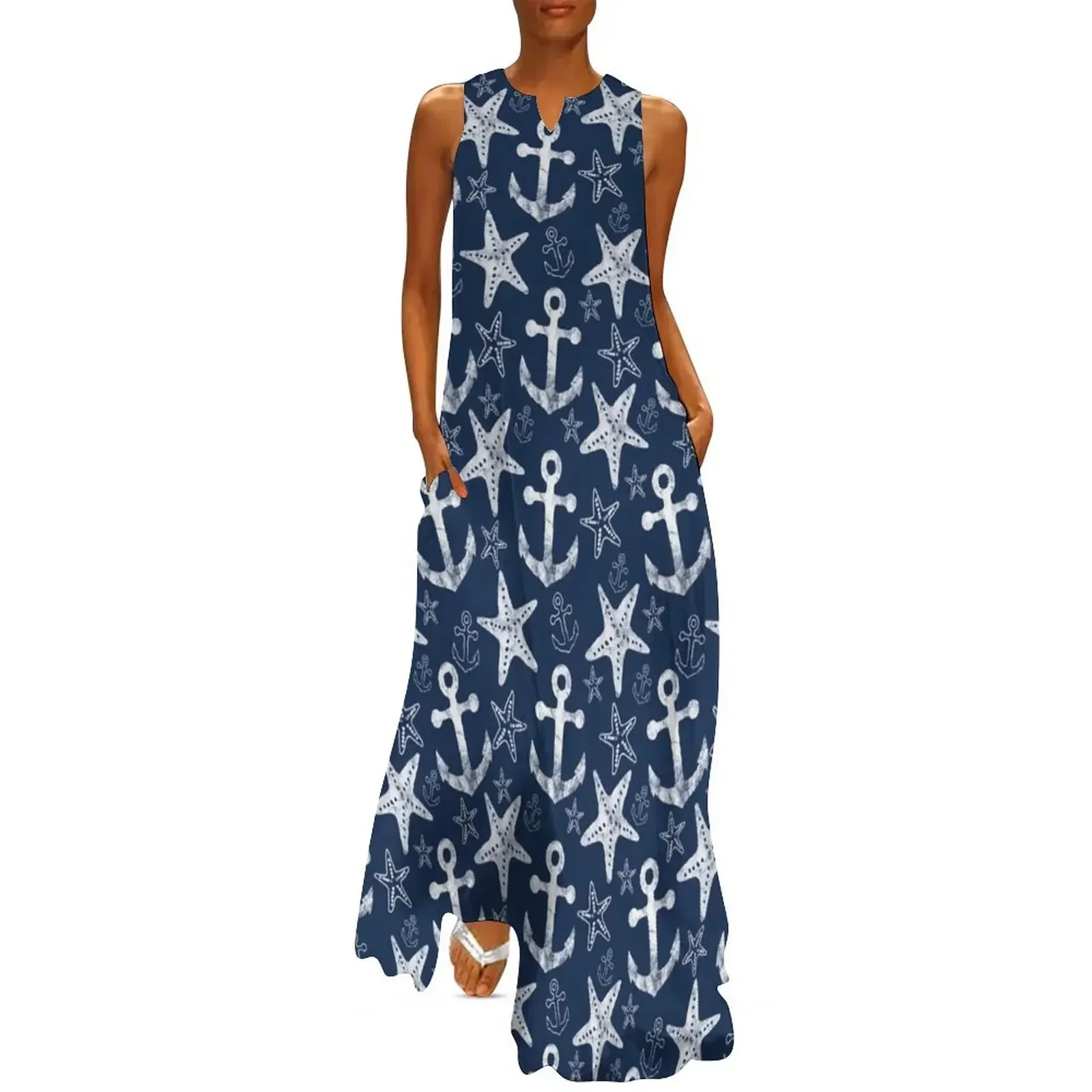 

Nautical Navy Long Dress women dresses luxury evening dress woman for wedding Long dresses elegant dress