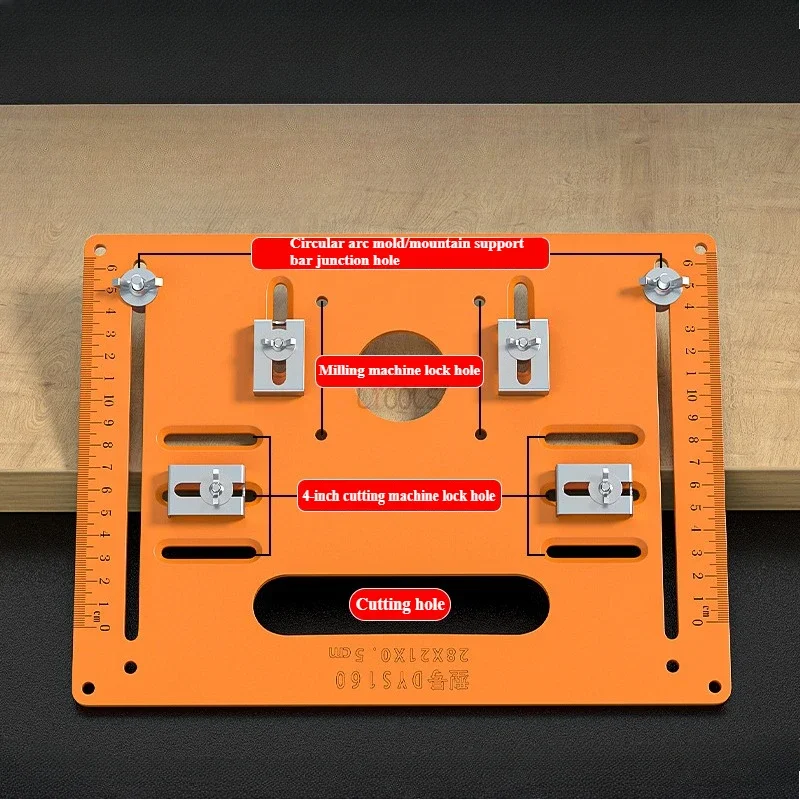 4-inch Cutting Machine Bottom Plate Gypsum Board Circular Arc Shape Slotting Guide Bracket 28x25cm Adjustable Cutting Base Plate