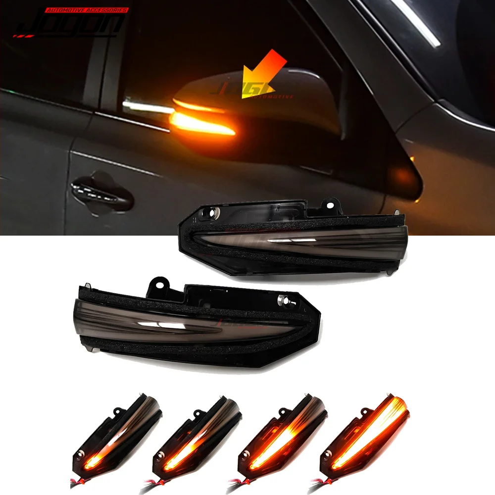 JOGON 2PCS For Toyota RAV4 XA40 13-18 Highlander 4Runner 14-21 XU50 Noah R80 Voxy Rearview Mirror Lamp LED Turn Signal Light