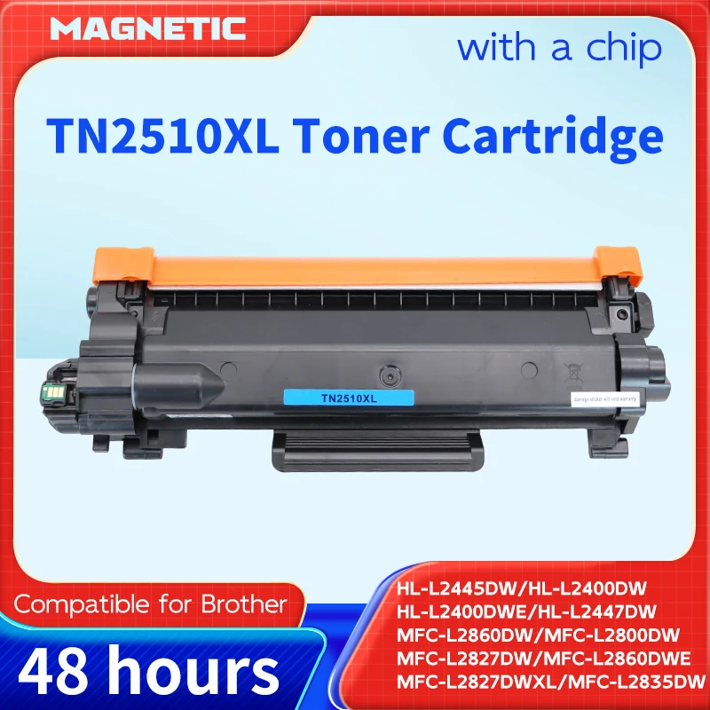 With Chip TN2510 TN2510XL 2510XL TN-2510XL Compatible TONER Cartridge for Brother MFC-L2860DW MFC-L2800DW DCP-L2660DW DCP-2620