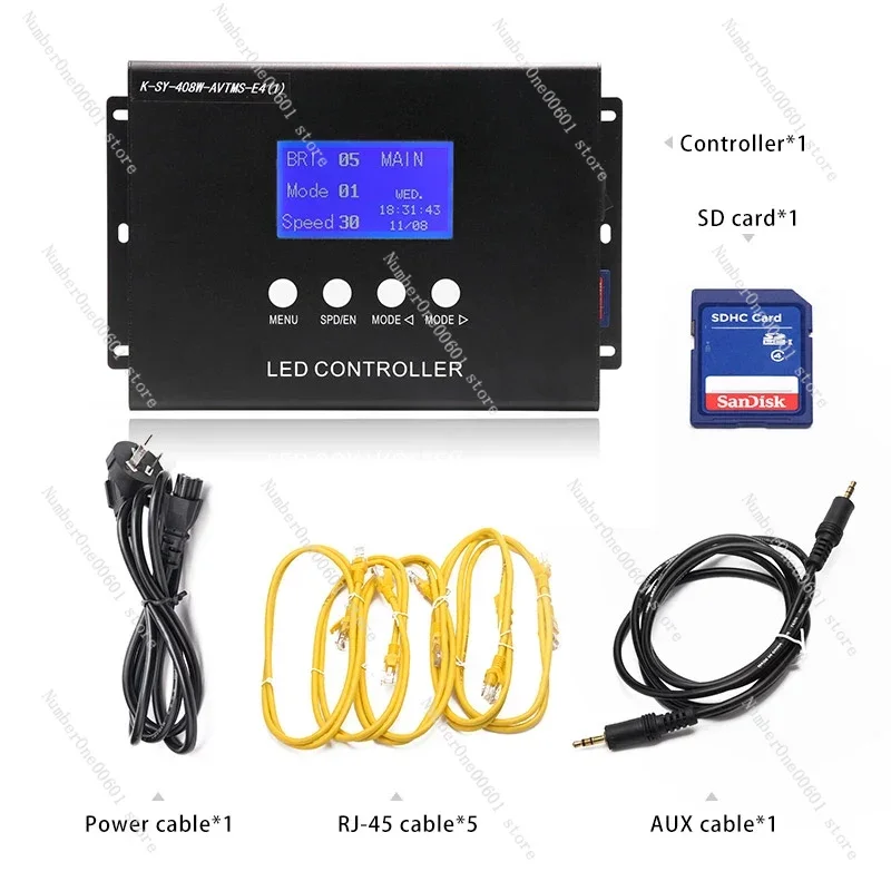 Tunnel Controller with Voice and Music Control Function,UCS512 K-SY-408 8CH Output Over 10,000 Dots Support Led Pixel Light Time