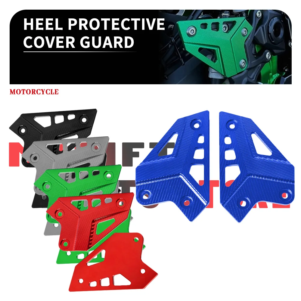 

Motorcycle Accessories CNC Aluminum Heel Guard Protector Foot Peg Heel Protection Protective Cover For Kawasaki Z900 Z 900 2017