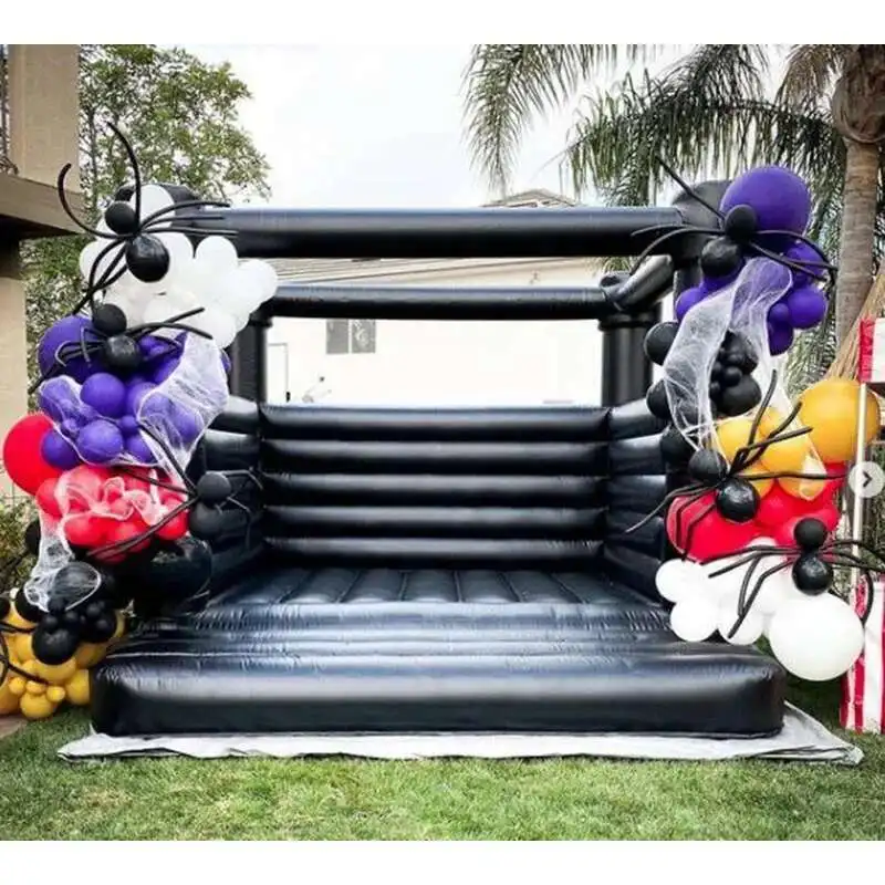 Outdoor Black Iatable Bouncy Wedding Bounce House Jumping Castle Bouncer For Kids Audits With Blower